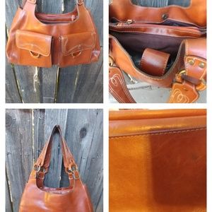 Tan Faux Leather Handbag